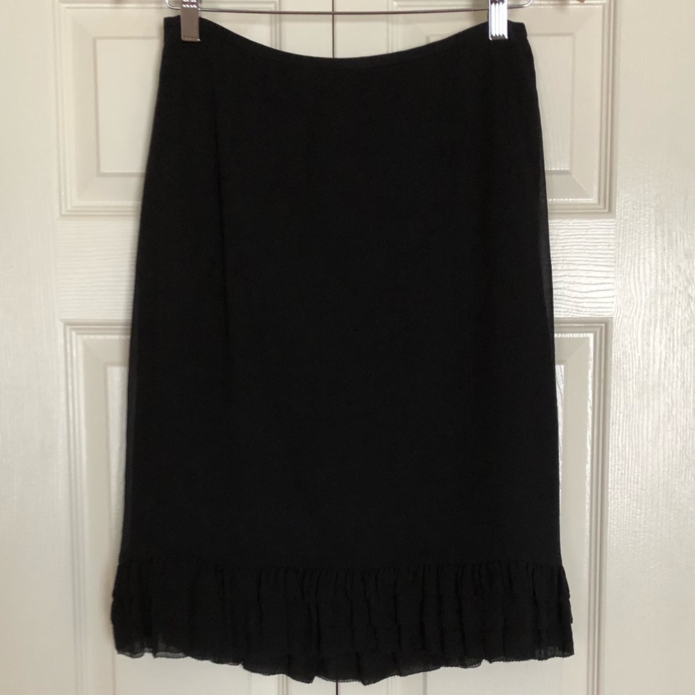 Ann Taylor 100% Silk Skirt, Black, Size 4